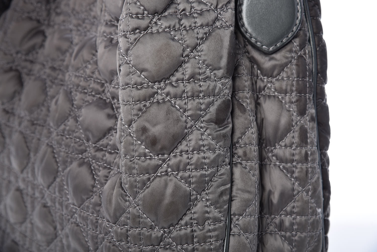 Christian Dior Nylon Cannage Tote Gray 15 of 18