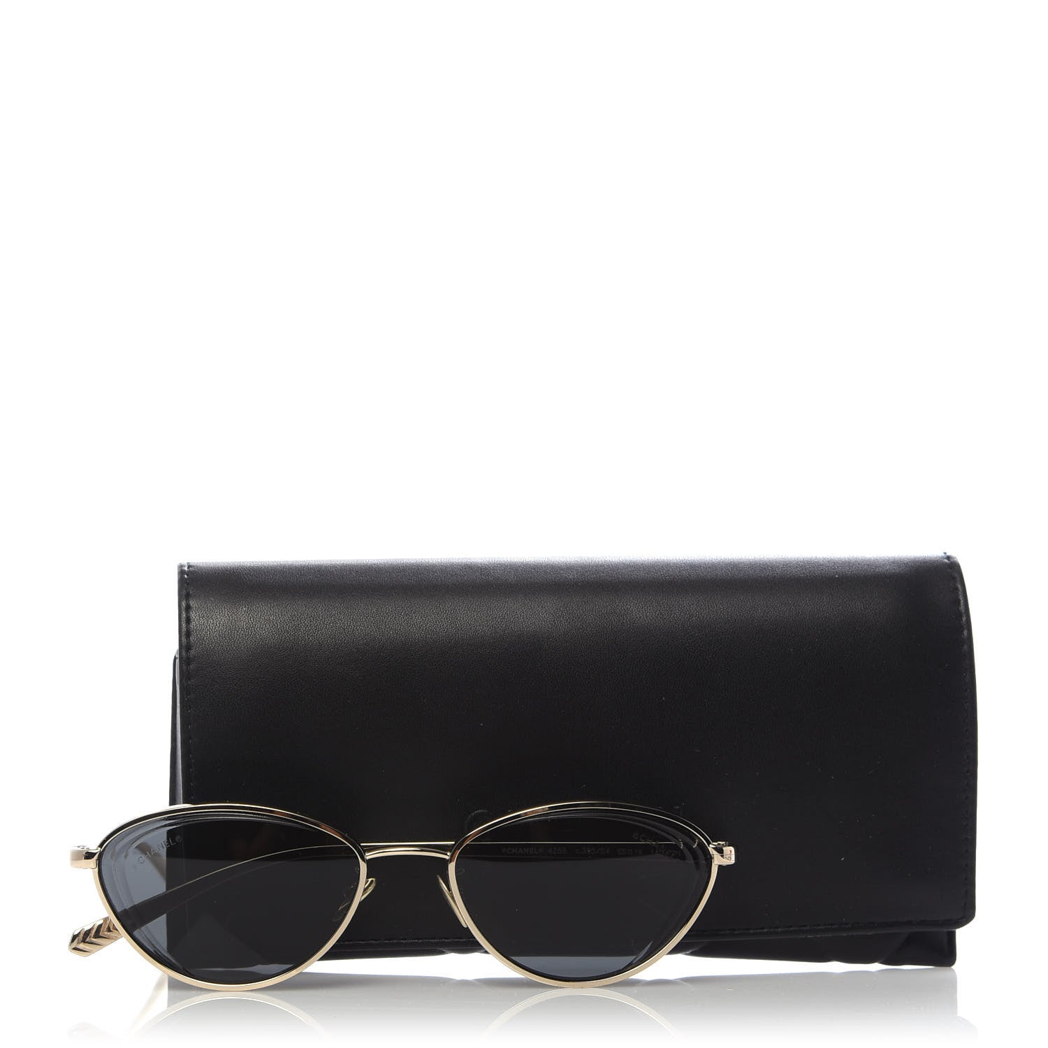 Chanel Metal Cat Eye Sunglasses 4255 Gold 8 of 8