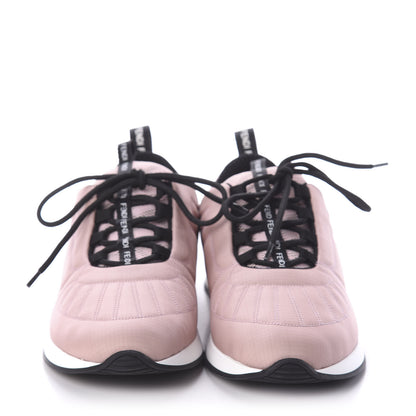 Fendi Nylon FFreedom Sneakers 38.5 White Rosa 2 of 7