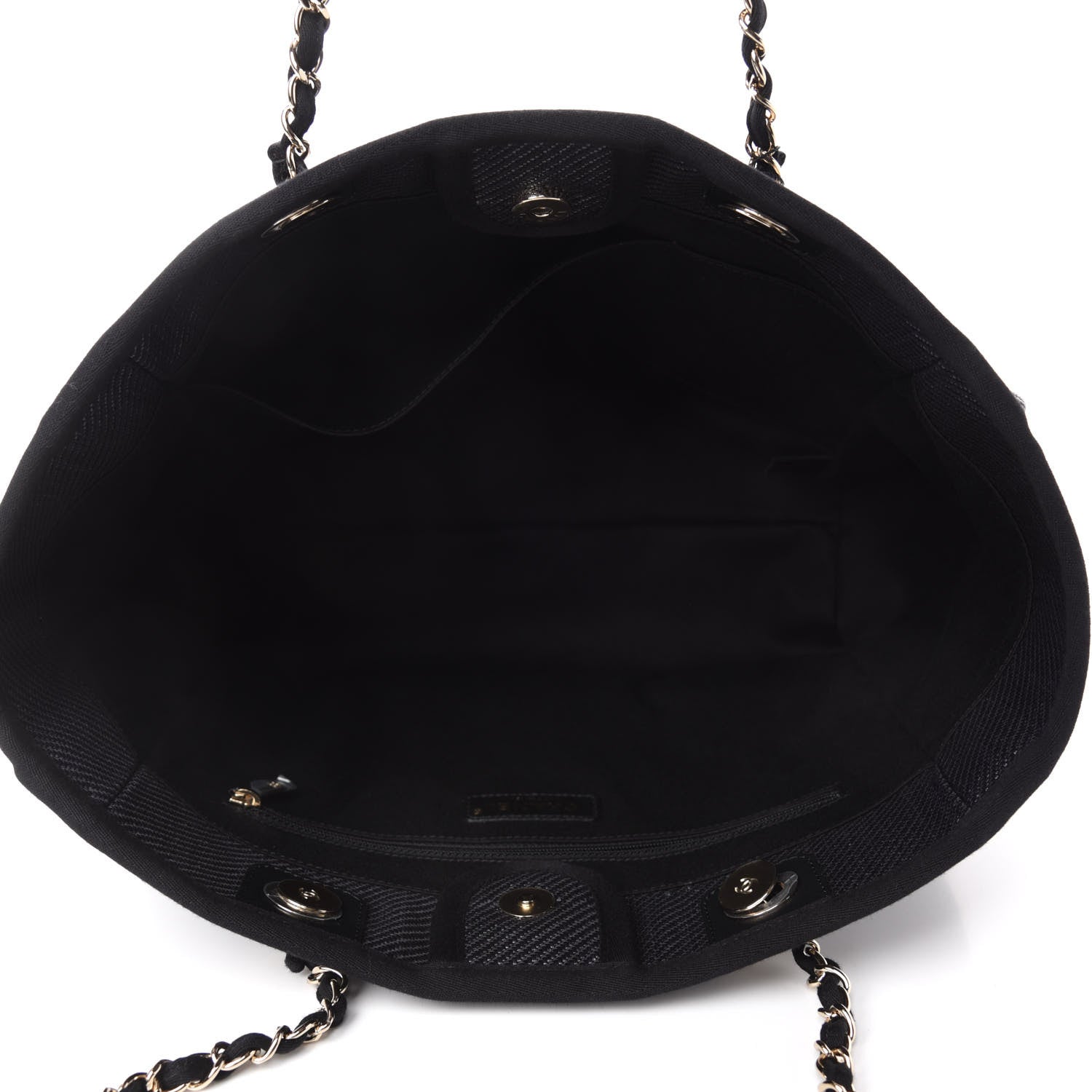 Chanel Mixed Fibers Calfskin Small Deauville Tote Black 5 of 11