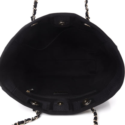 Chanel Mixed Fibers Calfskin Small Deauville Tote Black 5 of 11