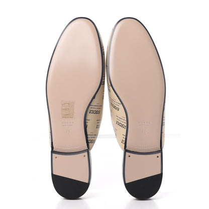 Gucci Calfskin Stamp Print Womens Princetown Slippers 40 Soy Black 6 of 11