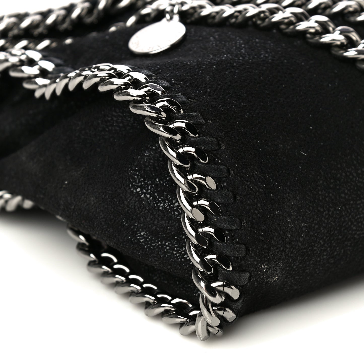 Shaggy Deer Mini Falabella Fold Over Tote Black