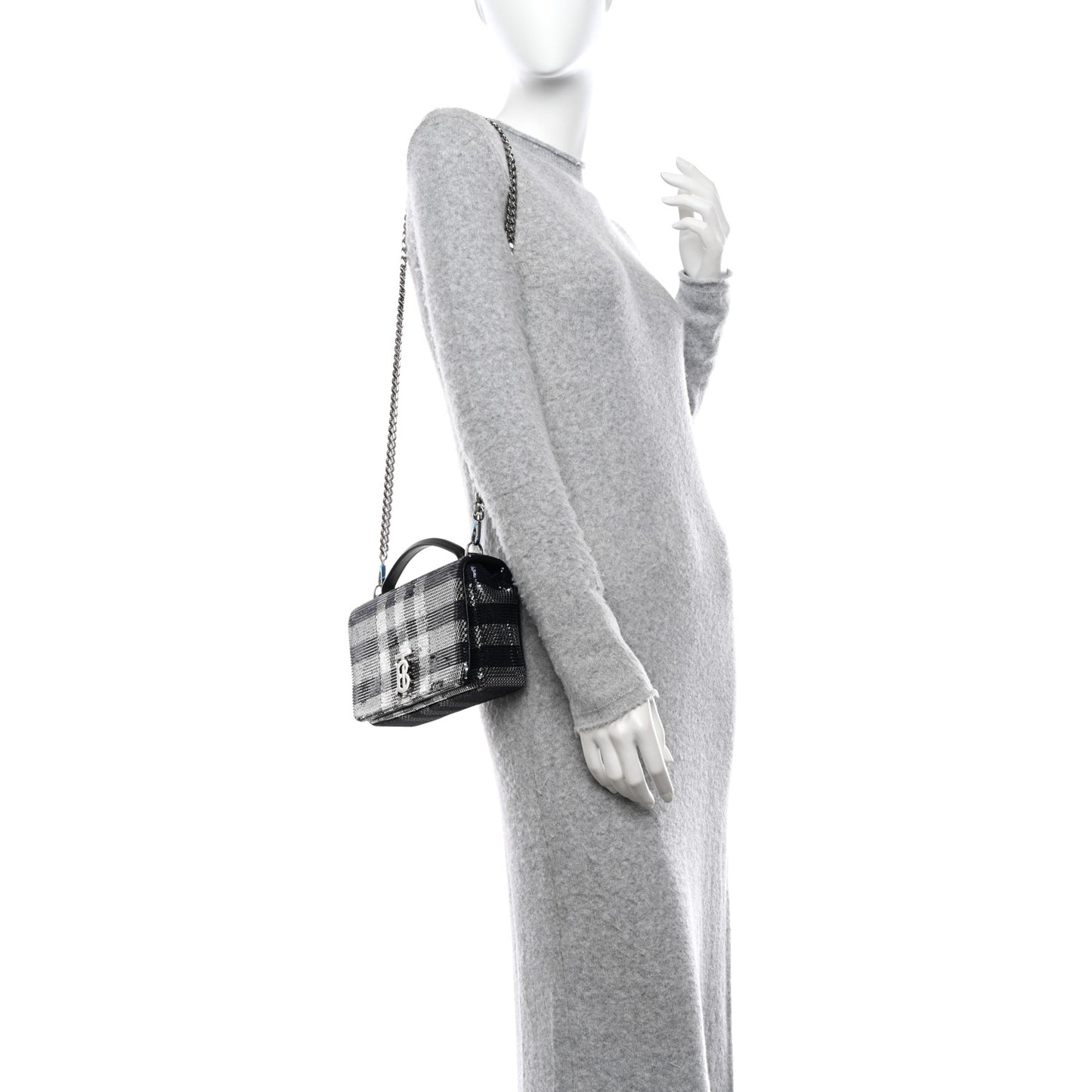 Sequin Small Lola Bag Dark Charcoal