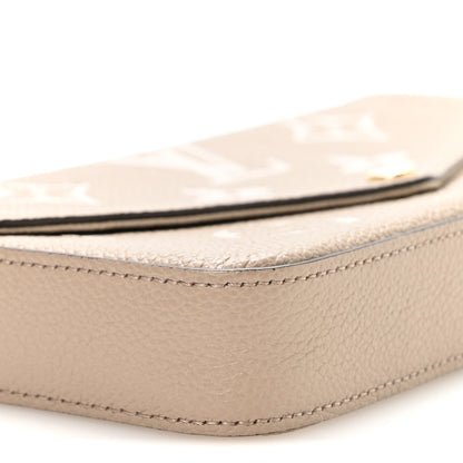 Louis Vuitton Empreinte Monogram Giant Felicie Pochette Tourterelle Creme 9 of 10