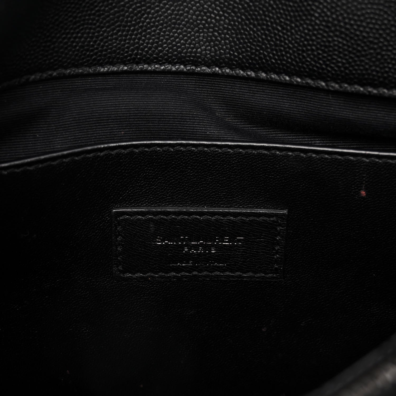 Saint Laurent Grain De Poudre Medium West Hollywood Monogram Fold-Over Black 6 of 10