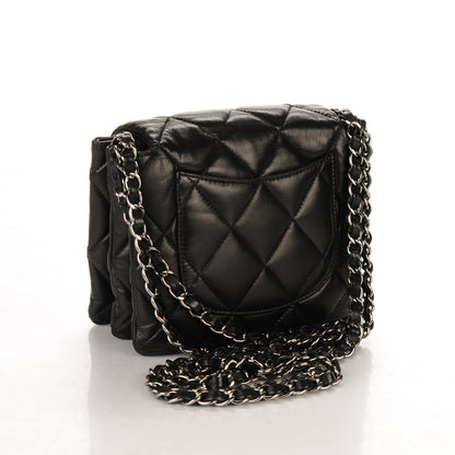 Chanel Lambskin Quilted Mini Chanel 3 Flap Black 3 of 7
