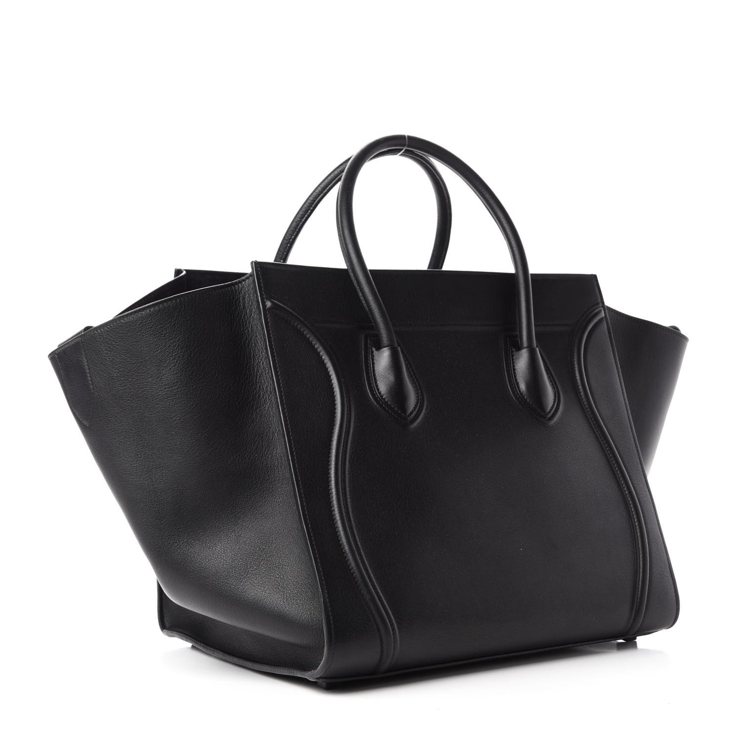 Smooth Calfskin Medium Phantom Luggage Black