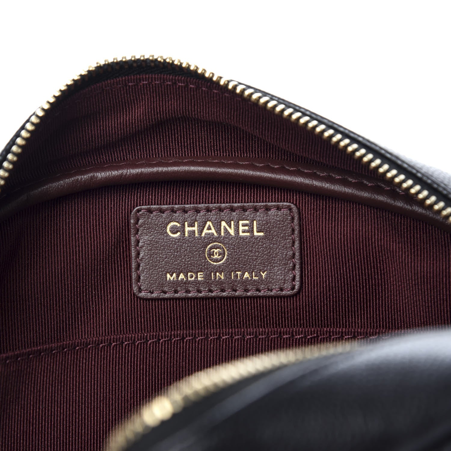 Chanel Caviar Quilted Double Zip Pouch Black 5 of 8