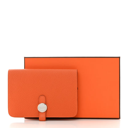 Hermes Togo Dogon Compact Wallet Orange 8 of 8