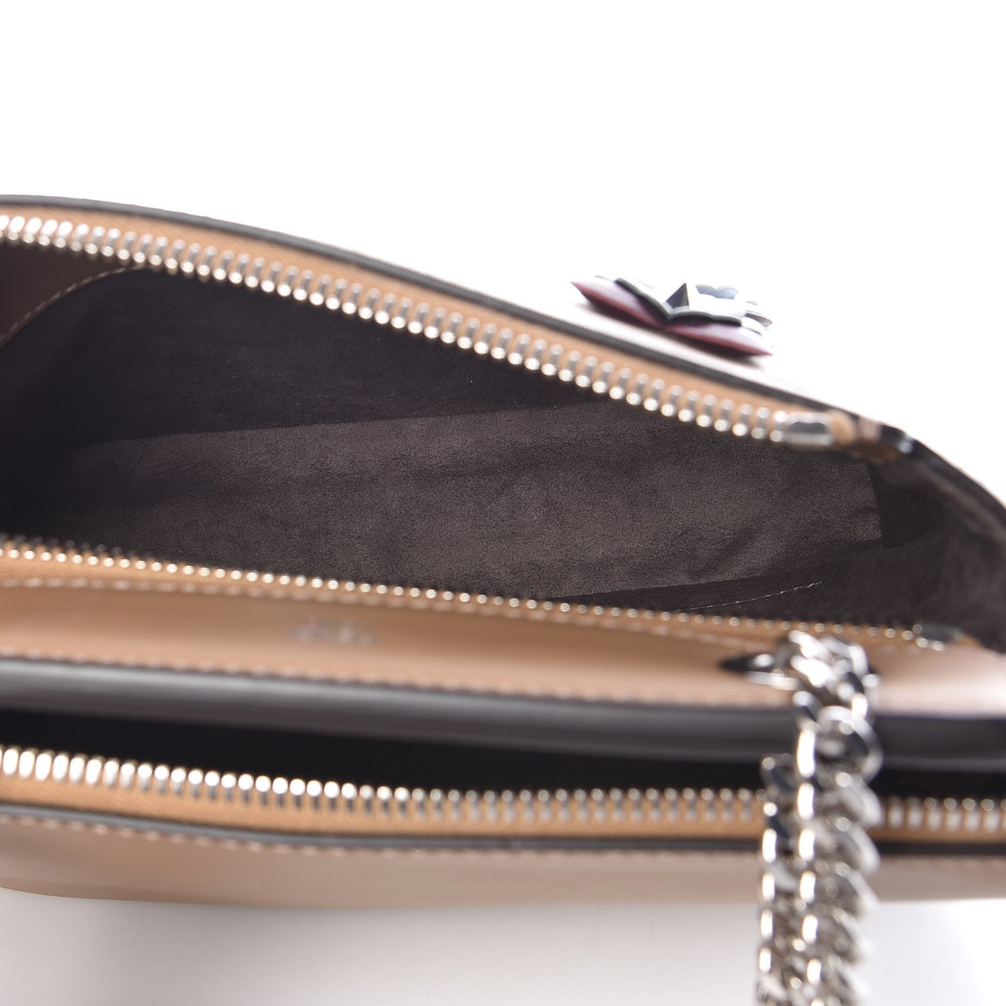 Vitello Baltico Nappa Flowerland Studded Small Dotcom Click Chain Satchel Cuoio Multicolor