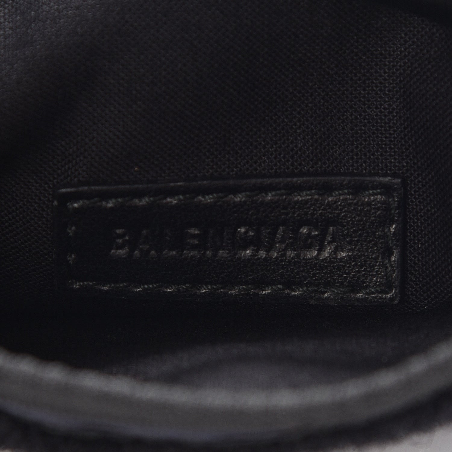 Balenciaga Twill Nylon Allover Logo Small Explorer Pouch with Strap Bleu Canopee Rouge 8 of 9