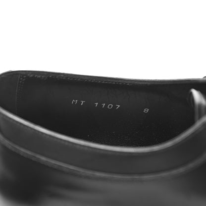 Louis Vuitton Lambskin Mens Derby Lace Up Shoes 8 Black 7 of 12