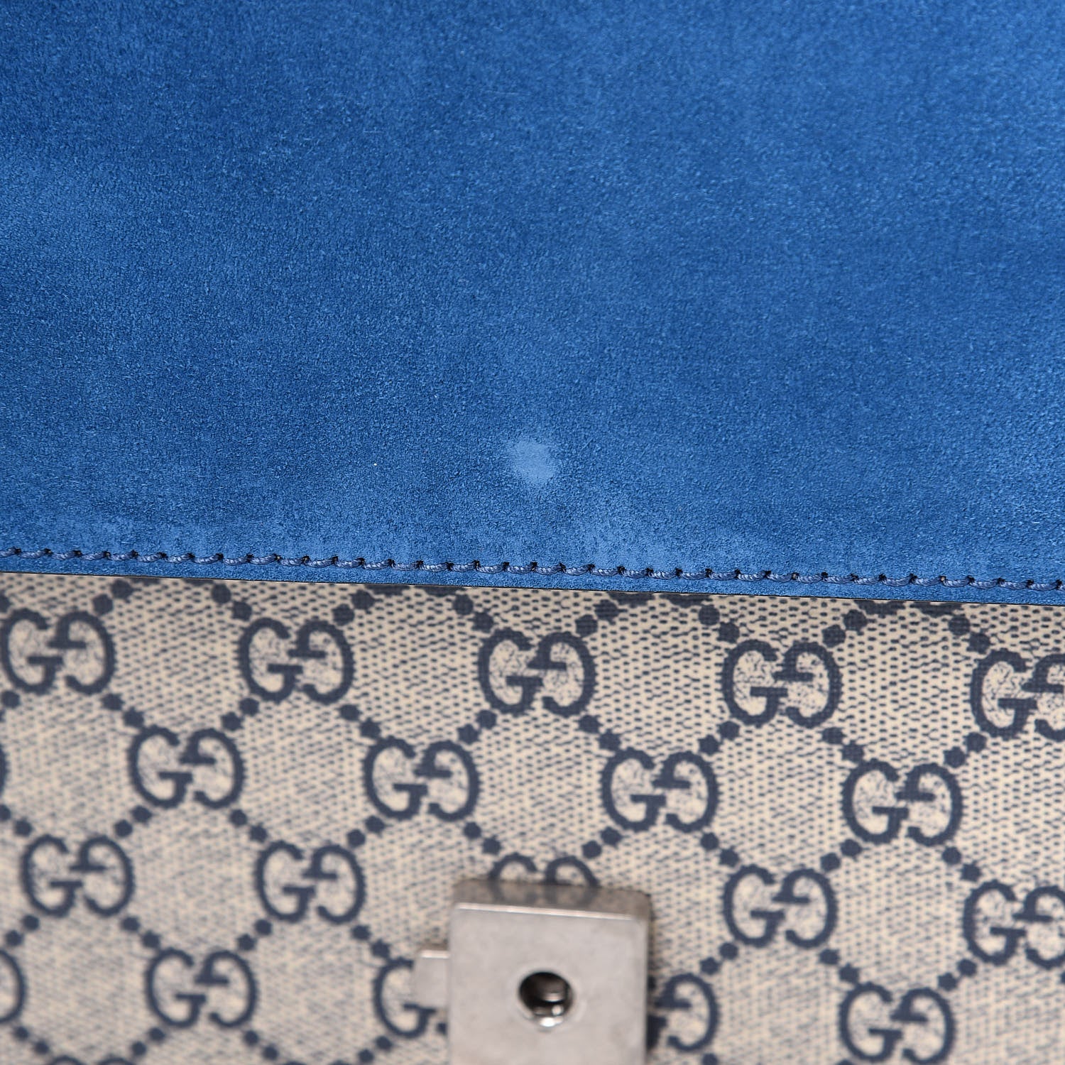 Gucci GG Supreme Monogram Blooms Small Dionysus Shoulder Bag Beige Navy Vintage Blue 11 of 11