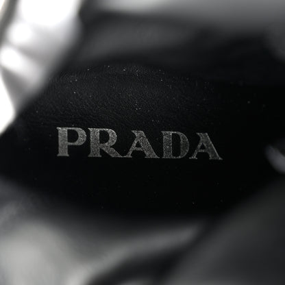 Prada Re-Nylon Spazzolato Rois Metal Triangle Logo Tall 50mm Combat Boots 40.5 Black 7 of 8