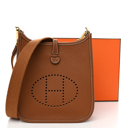 Hermes Taurillon Clemence Evelyne TPM Gold 11 of 11