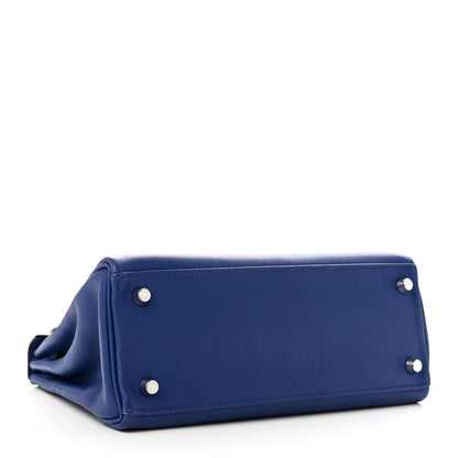 Hermes Swift Kelly Retourne 25 Bleu Electrique 4 of 10