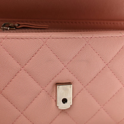 Chanel Lambskin Quilted CC Box Flap Wallet Light Pink 10 of 12
