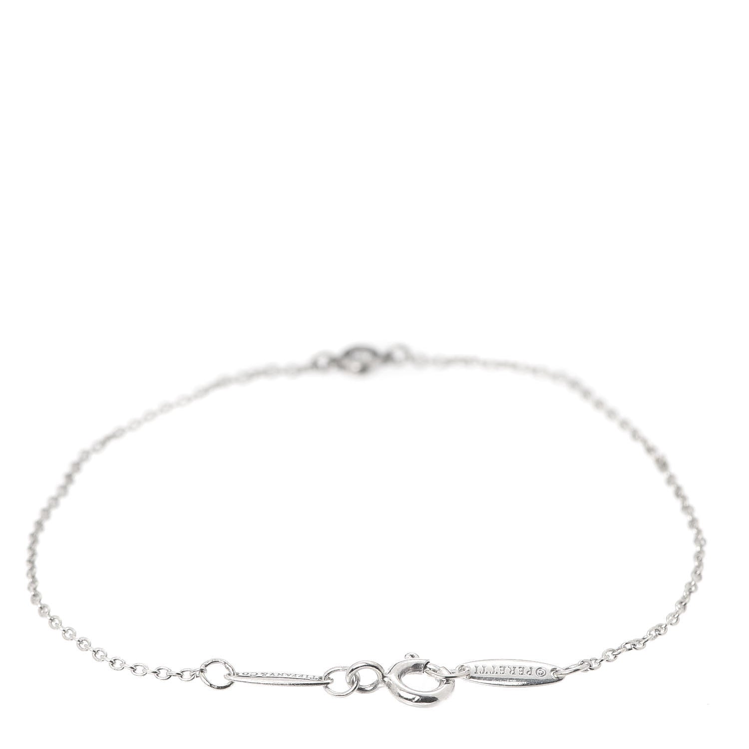 Tiffany Sterling Silver Diamond .03ct Elsa Peretti Diamonds by the Yard Bracelet 3 of 7