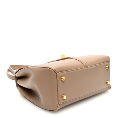 Celine Satinated Calfskin Small 16 Top Handle Bag Smoked Brown 4 of 10