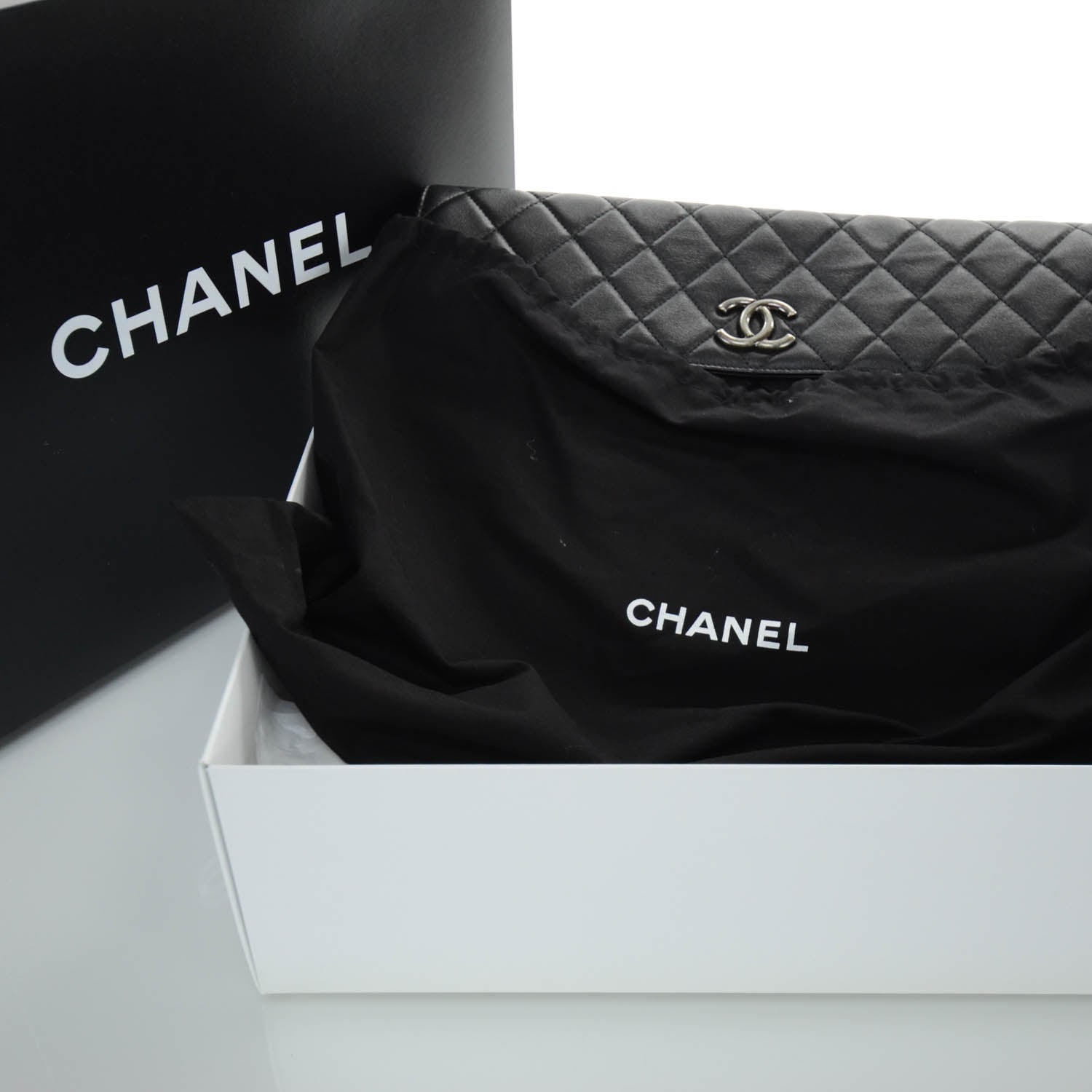 Chanel Calfskin Quilted Document Portfolio Holder Black 6 of 10