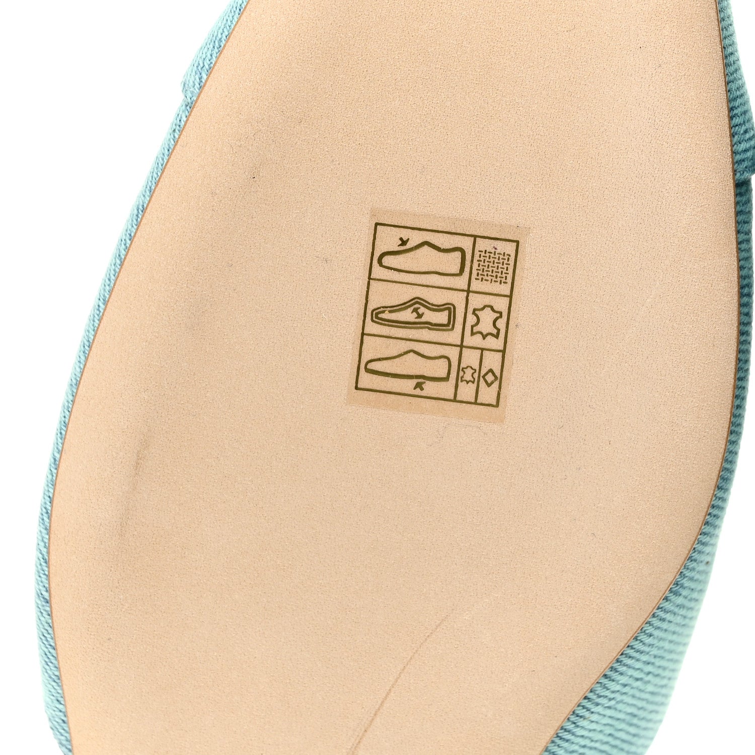 Chanel Denim Cap Toe CC Slingback Flats 39 Blue 6 of 11