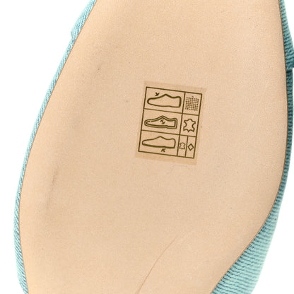 Chanel Denim Cap Toe CC Slingback Flats 39 Blue 6 of 11