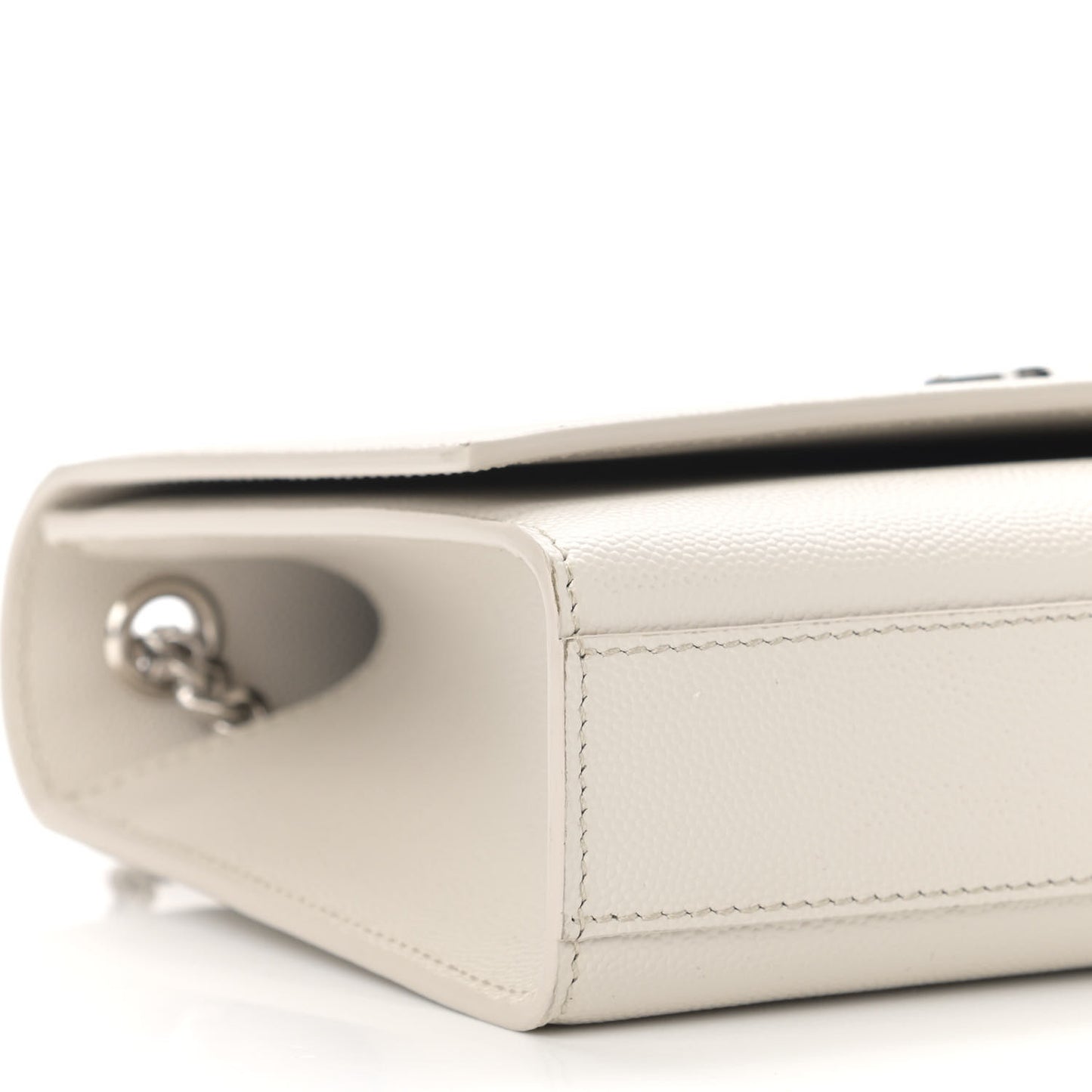 Grain De Poudre Medium Classic Monogram Kate Satchel Icy White