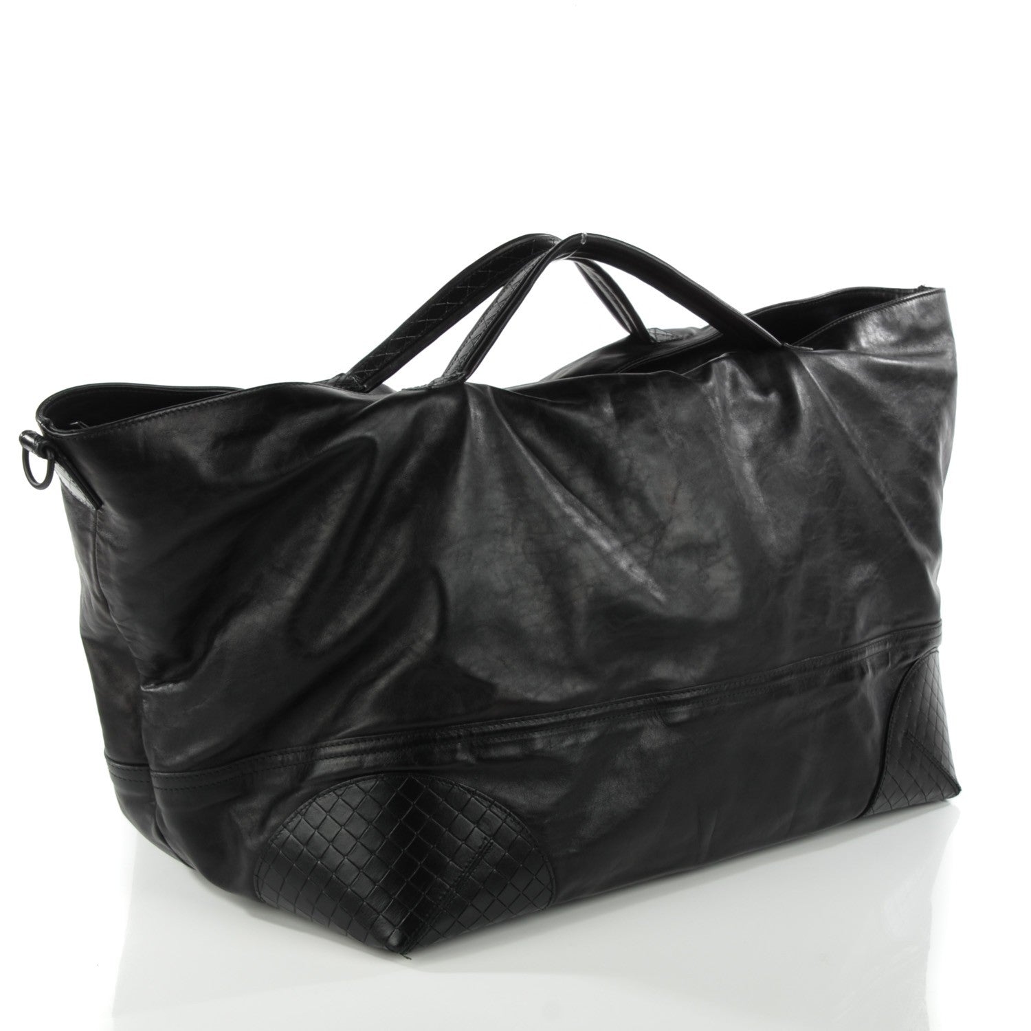 Bottega Veneta Leather Lightweight Duffel Black 3 of 9