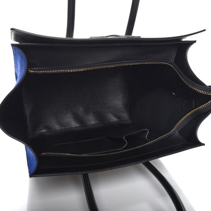 Celine Elephant Calfskin Suede Mini Tri-Color Luggage Sand 5 of 9