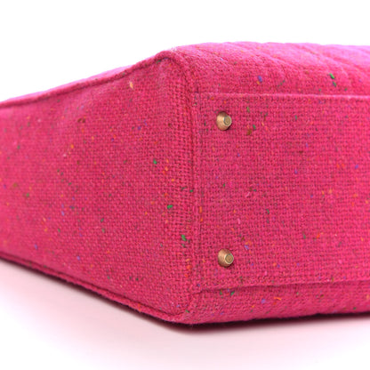 Christian Dior Tweed Cannage Large Lady Dior Rose Moyen 10 of 11