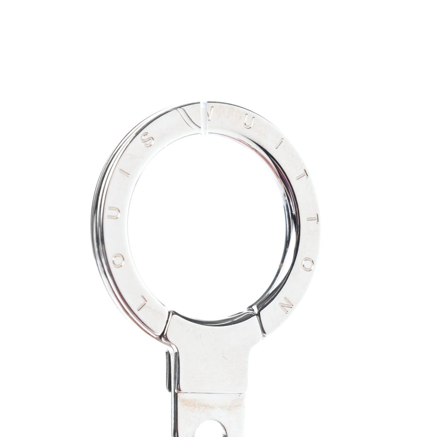 LV Facettes Bag Charm Key Holder Silver