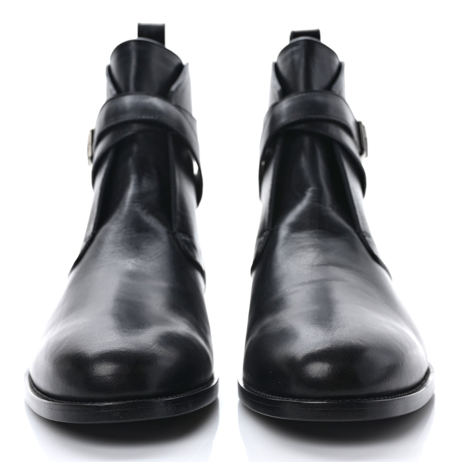 Saint Laurent Calfskin Dare 25 Jodhpur Ankle Boots 41.5 Black 2 of 9