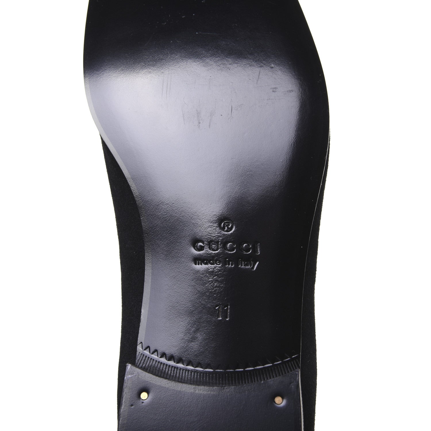 Gucci Suede Dragon Embroidered Mens Loafers 11 Black 7 of 17