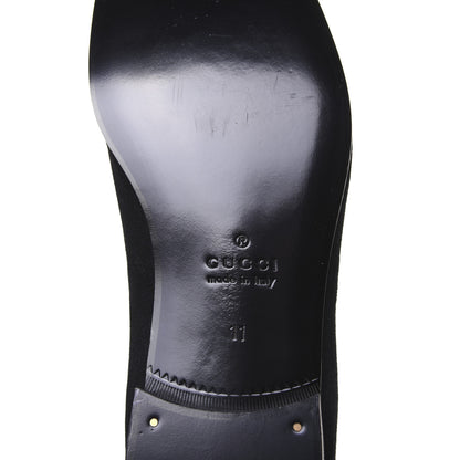 Gucci Suede Dragon Embroidered Mens Loafers 11 Black 7 of 17