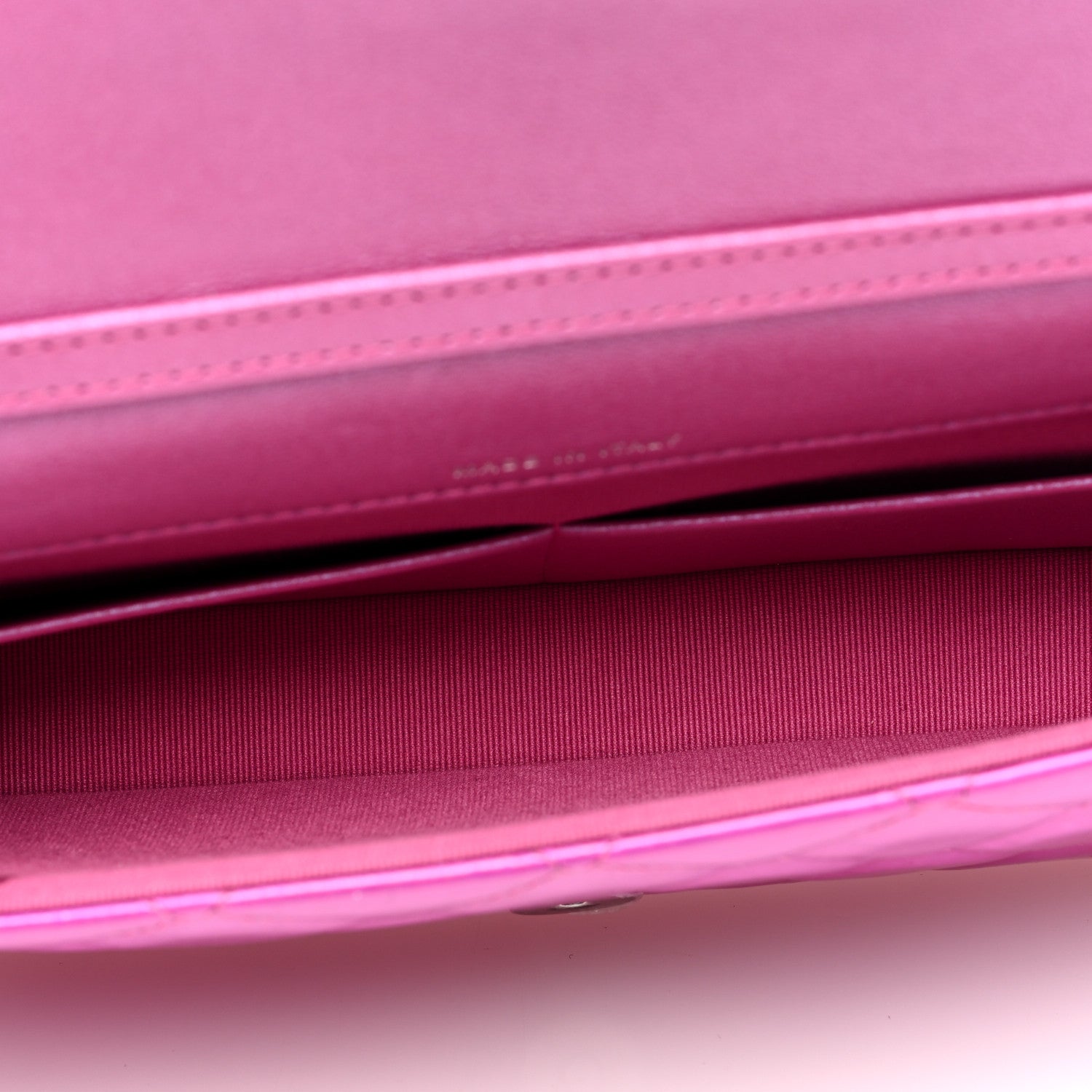 Chanel Iridescent Mirror Goatskin Quilted Clutch With Chain Pink 5 of 10