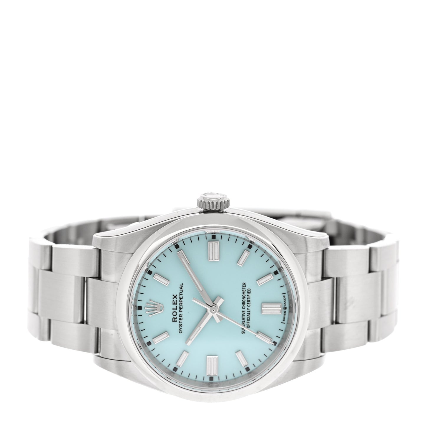 Stainless Steel 36mm Oyster Perpetual Watch Turquoise 126000