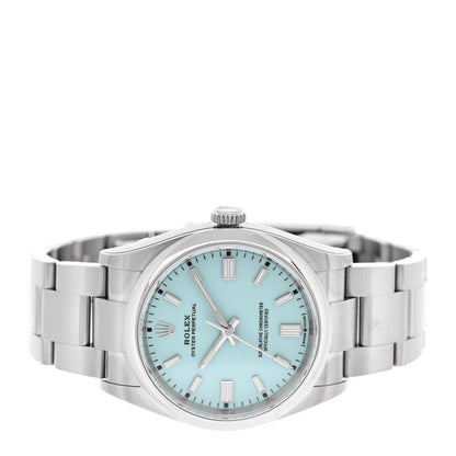Rolex Stainless Steel 36mm Oyster Perpetual Watch Turquoise 126000 2 of 5
