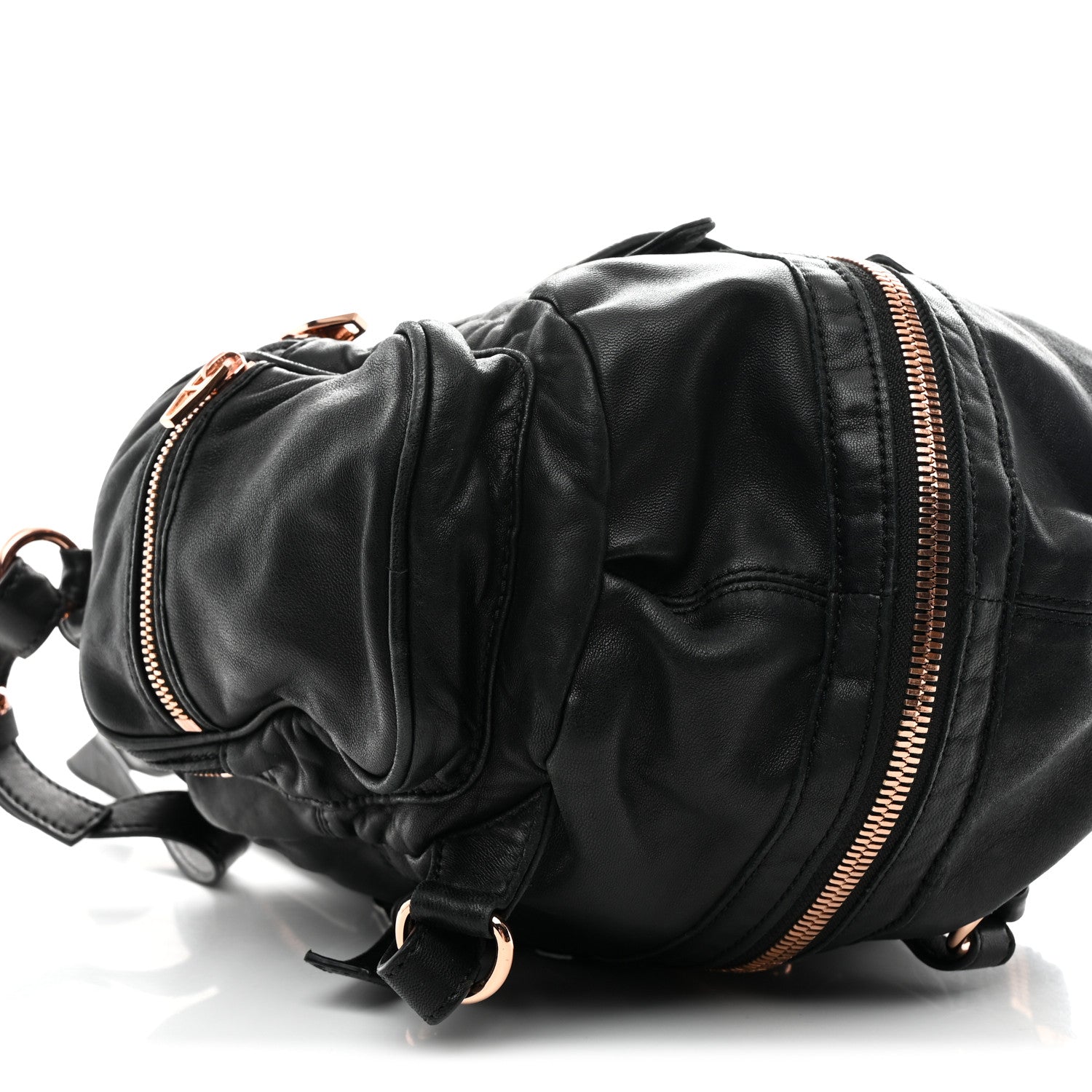 Alexander Wang Lambskin Marti Backpack Washed Black Rose Gold Hardware 8 of 10