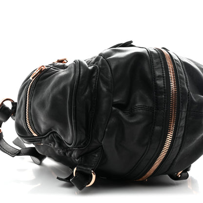 Alexander Wang Lambskin Marti Backpack Washed Black Rose Gold Hardware 8 of 10