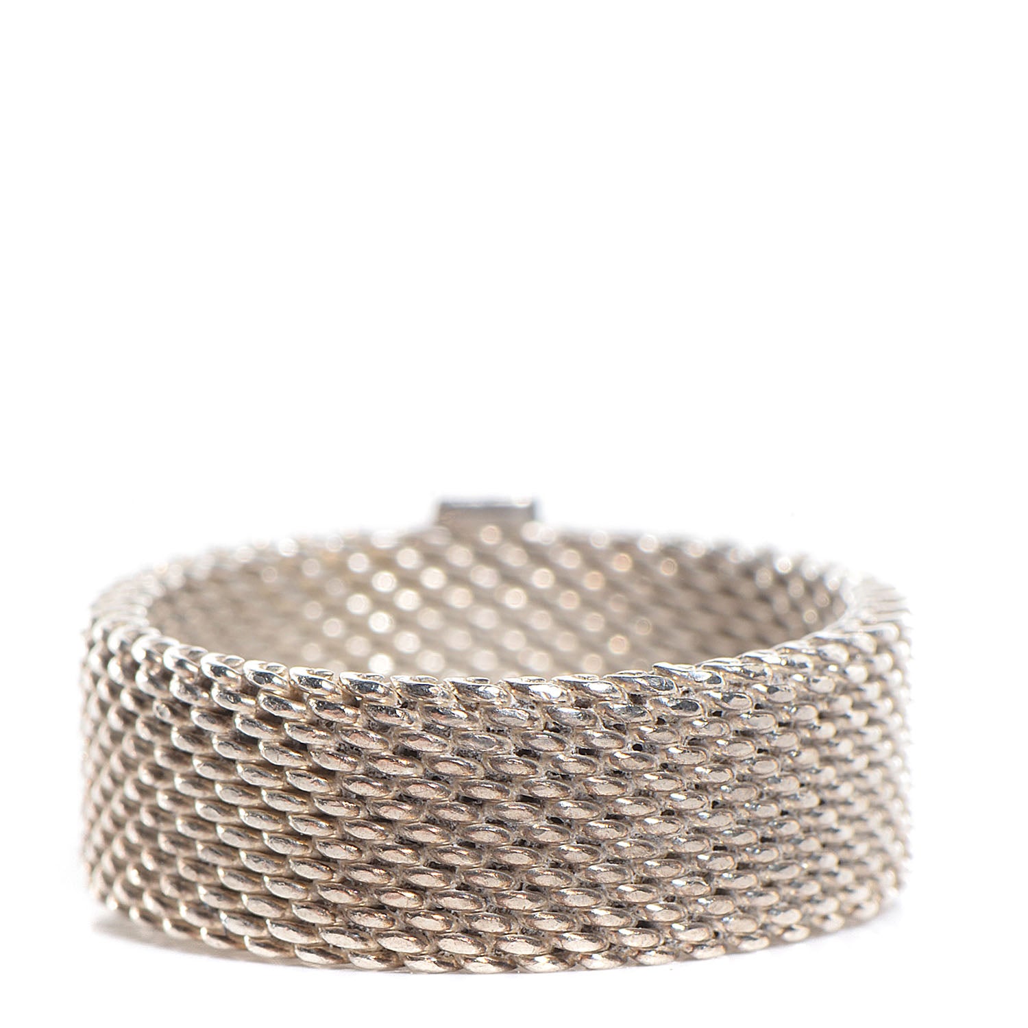 Tiffany Sterling Silver Diamond Somerset Mesh Ring 52 6 5 of 6