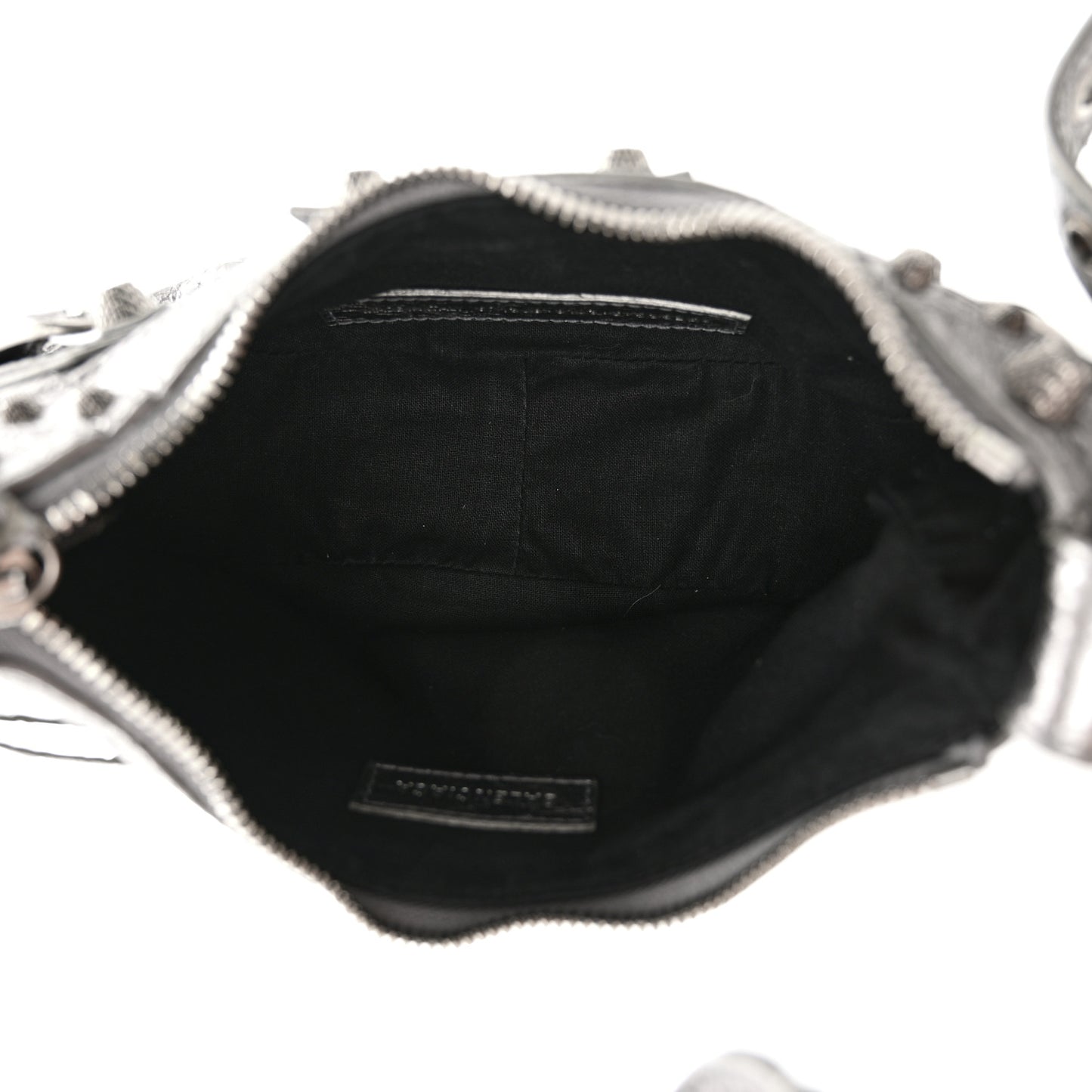 Metallic Agneau Arena Le Cagole Shoulder Bag XS Silver