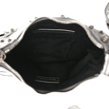 Balenciaga Metallic Agneau Arena Le Cagole Shoulder Bag XS Silver 5 of 12