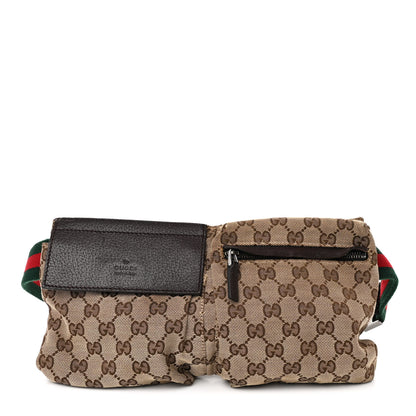 Gucci Monogram Web Belt Bag Dark Brown 1 of 13