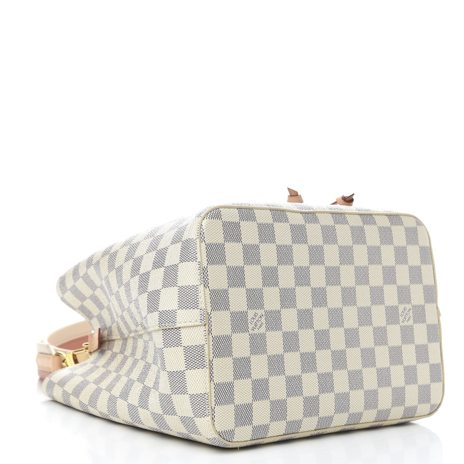 Louis Vuitton Damier Azur Braided Neonoe MM Peach Cream 4 of 10