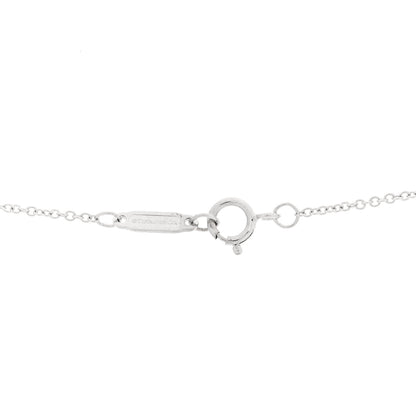 Tiffany 18K White Gold Diamond Small T Smile Pendant Necklace 5 of 6