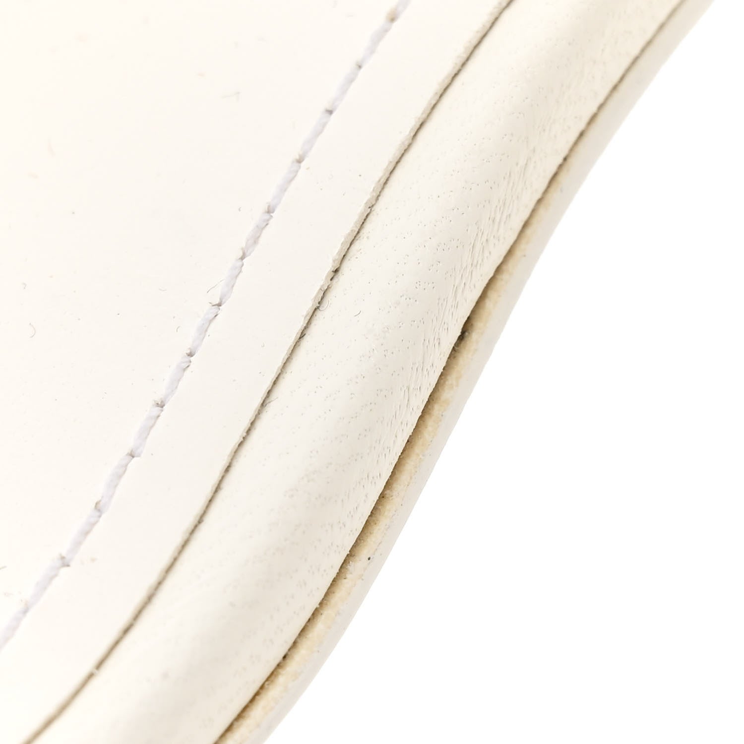 Chanel Lambskin CC Leaf Thong Sandals 37.5 White 10 of 11