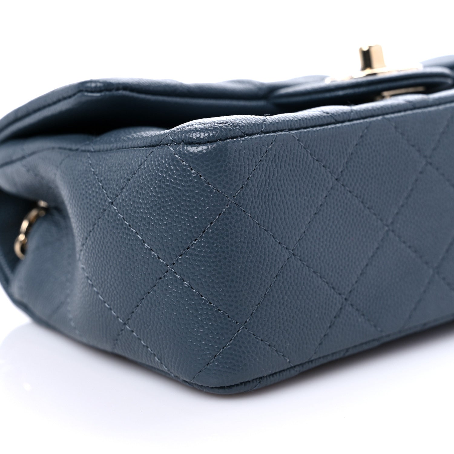 Chanel Caviar Quilted Mini Rectangular Flap Dark Grey 8 of 11
