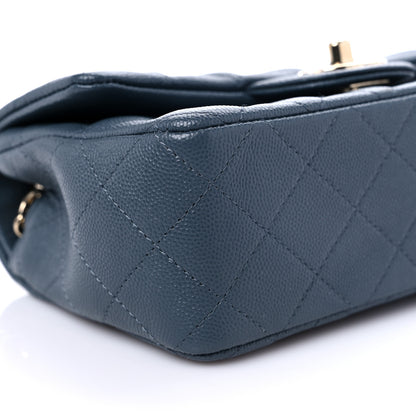 Chanel Caviar Quilted Mini Rectangular Flap Dark Grey 8 of 11