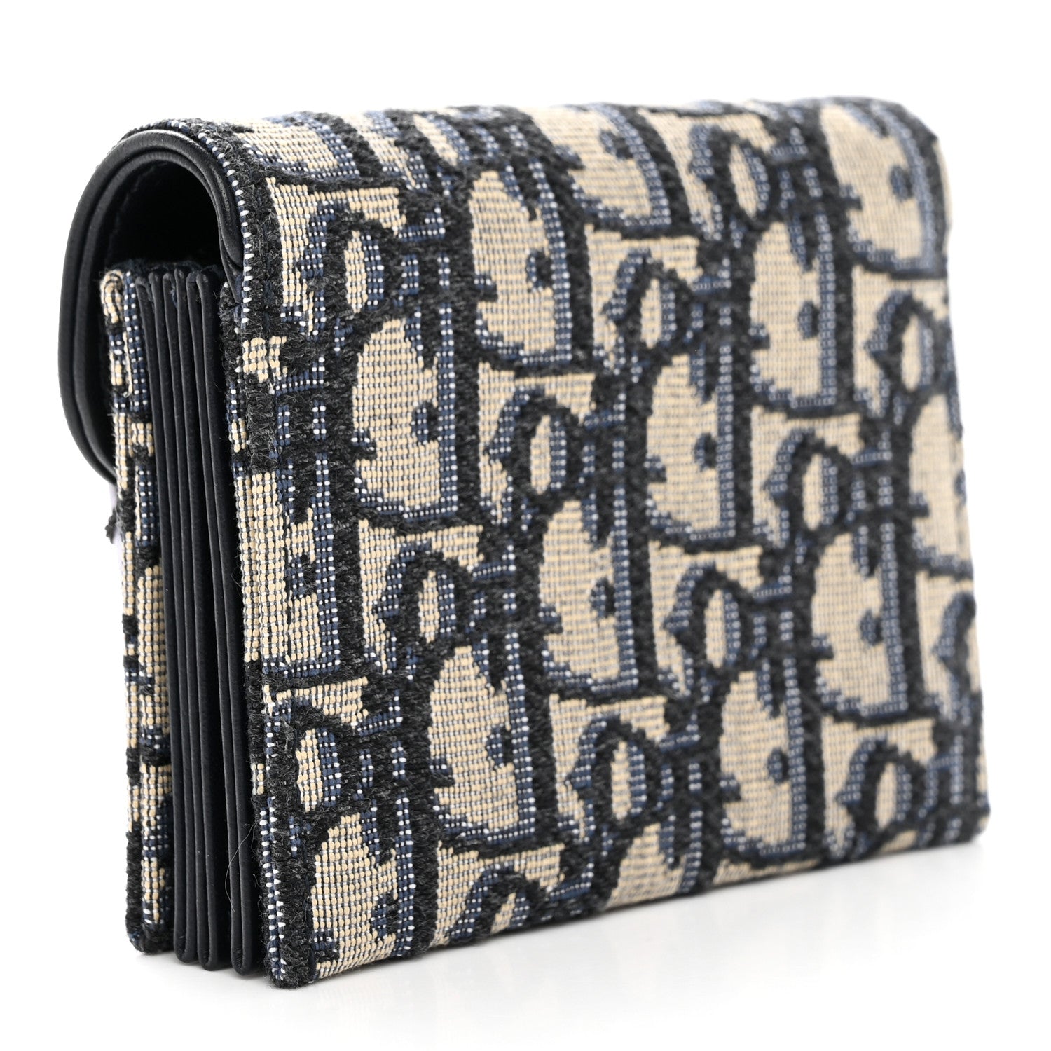 Christian Dior Oblique Saddle Card Holder Blue 3 of 8
